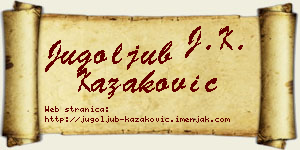 Jugoljub Kazaković vizit kartica